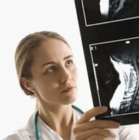 The diagnosis of osteochondrosis is determined using X -Ray review